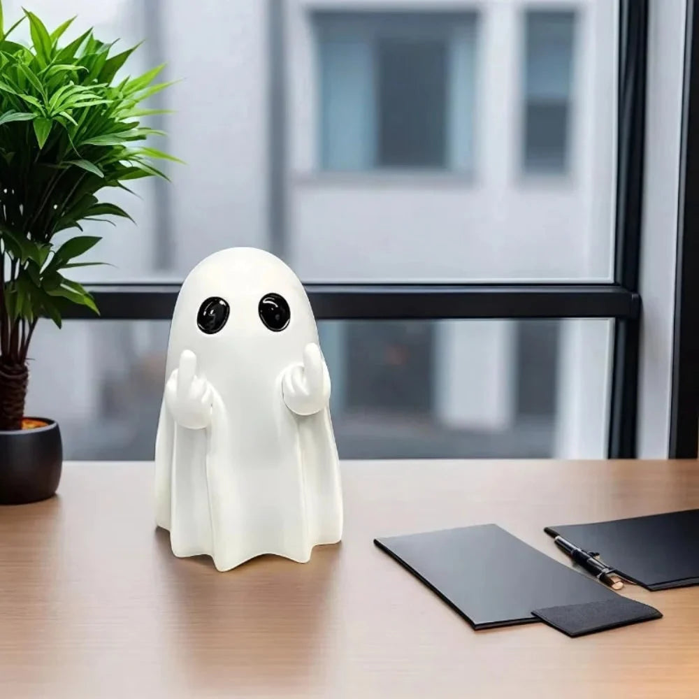 Tabletop Ghost Figurine Deep-Moulded Weighted Base