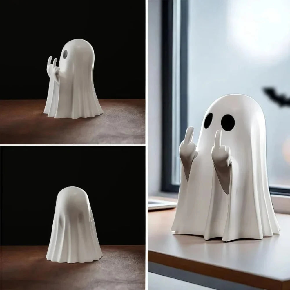 Tabletop Ghost Figurine Deep-Moulded Weighted Base