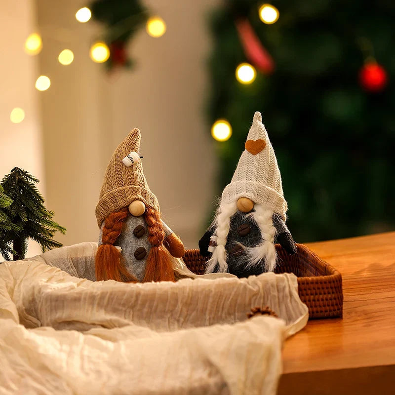 Tabletop Gnome Figurine Eco-Friendly Tall Knitted Hat