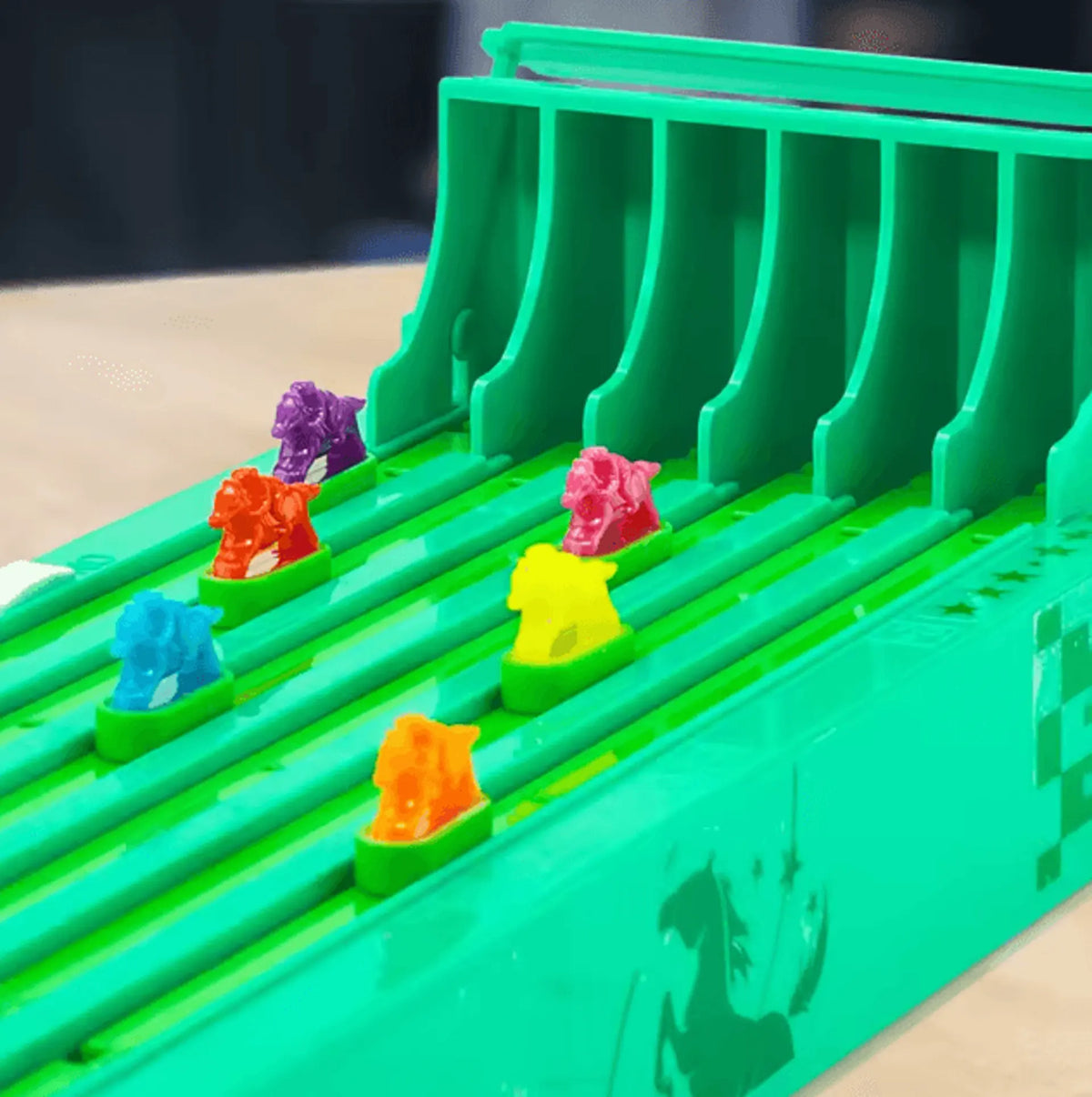 Tabletop Horse Racing Game Electric Spinning Track Multiplayer