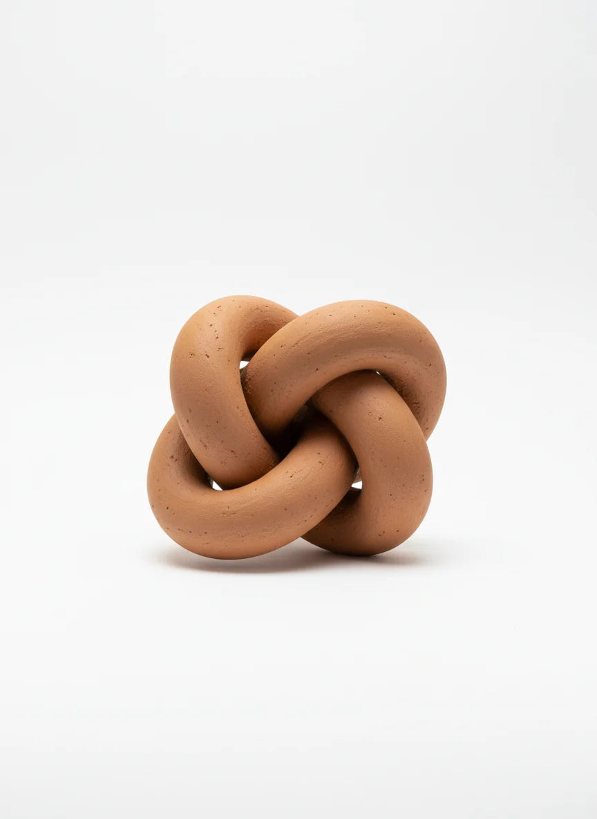 Tabletop Sculpture Fluid Loop Matte Resin Weighted Base