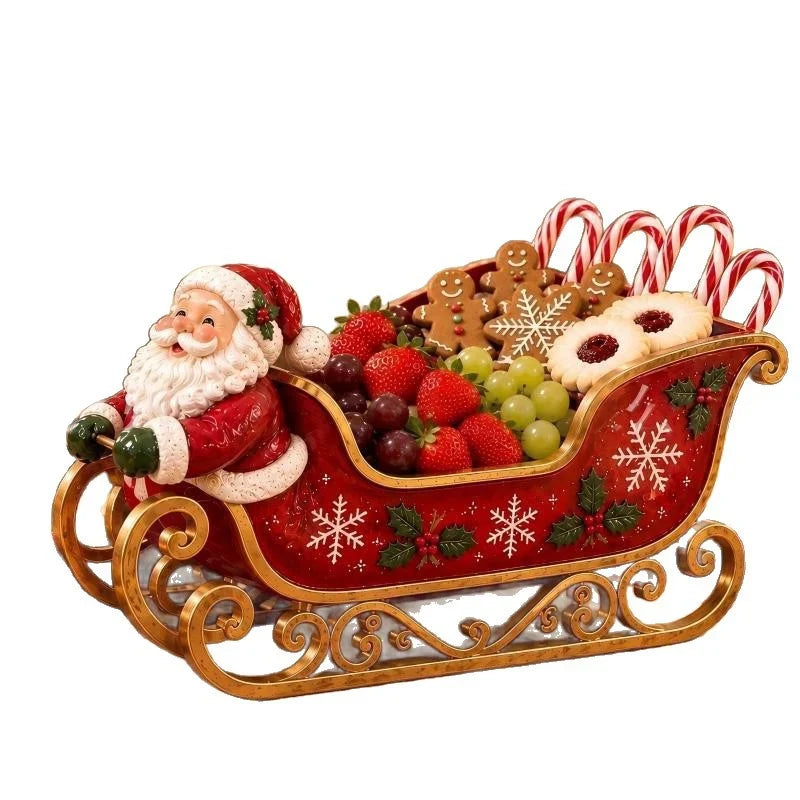 Tabletop Sleigh Festive Motifs Centerpiece & Candy Holder