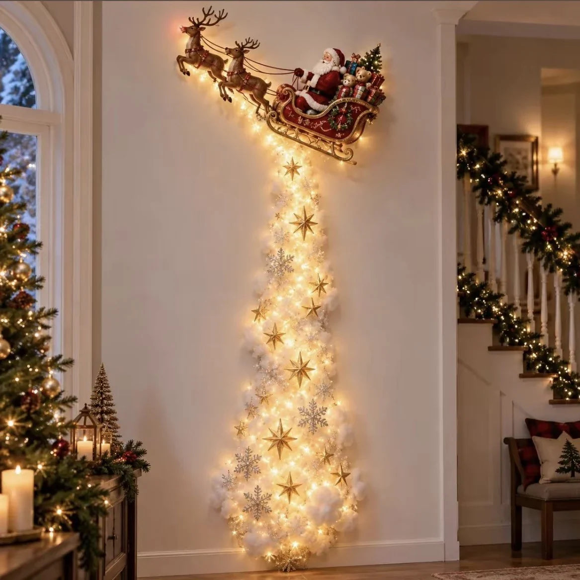 Tabletop Sleigh Festive Motifs Centerpiece & Candy Holder