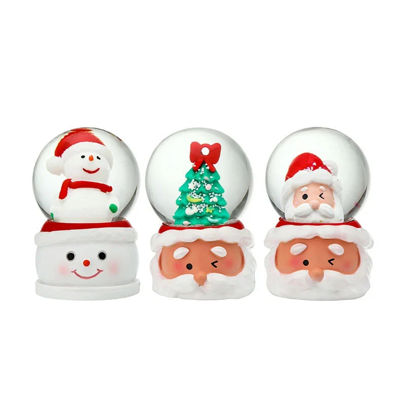 Tabletop Snow Globe Festive Santa & Tree Durable Design