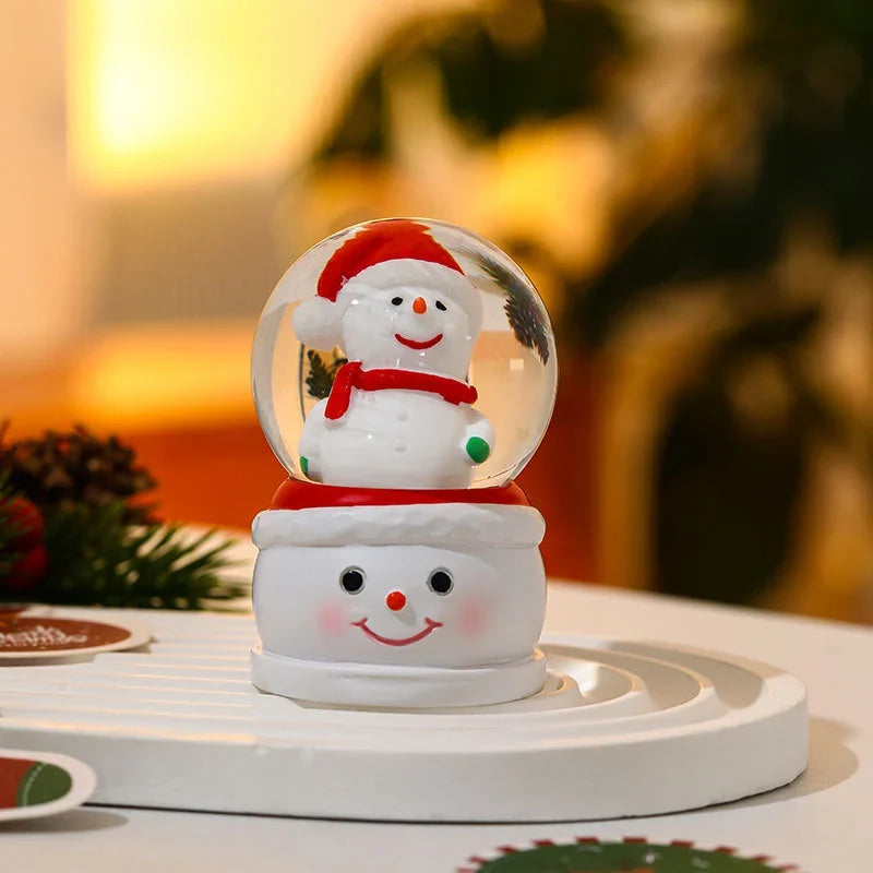 Tabletop Snow Globe Festive Santa & Tree Durable Design