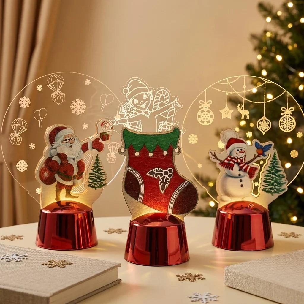 Tabletop Snowman Decoration Sturdy Acrylic 4.7 Inch