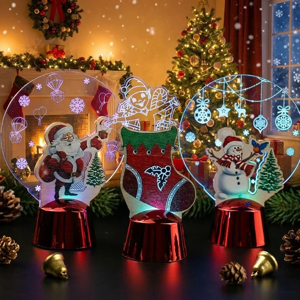 Tabletop Snowman Decoration Sturdy Acrylic 4.7 Inch