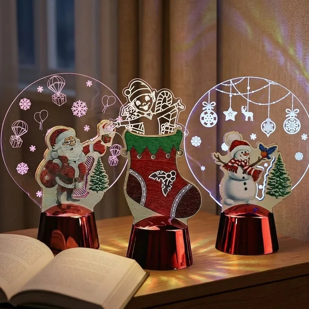 Tabletop Snowman Decoration Sturdy Acrylic 4.7 Inch