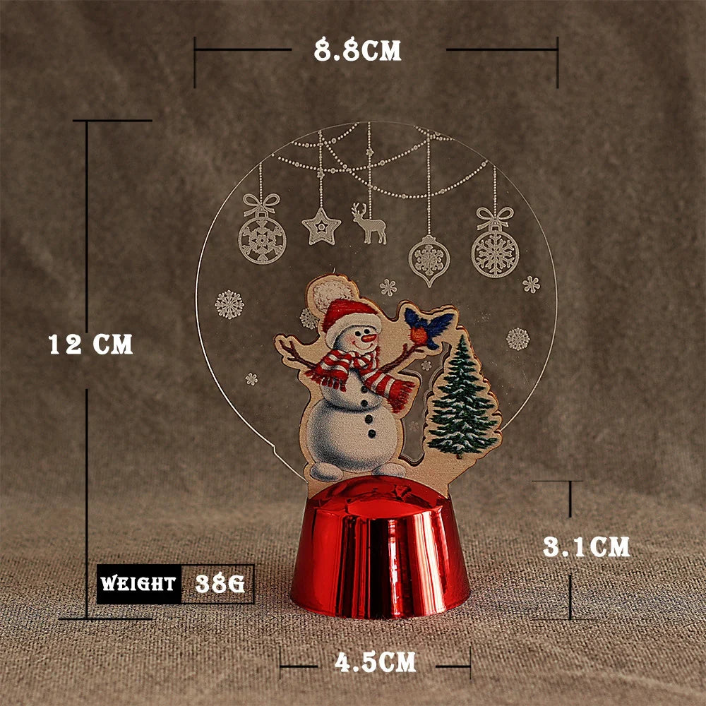 Tabletop Snowman Decoration Sturdy Acrylic 4.7 Inch