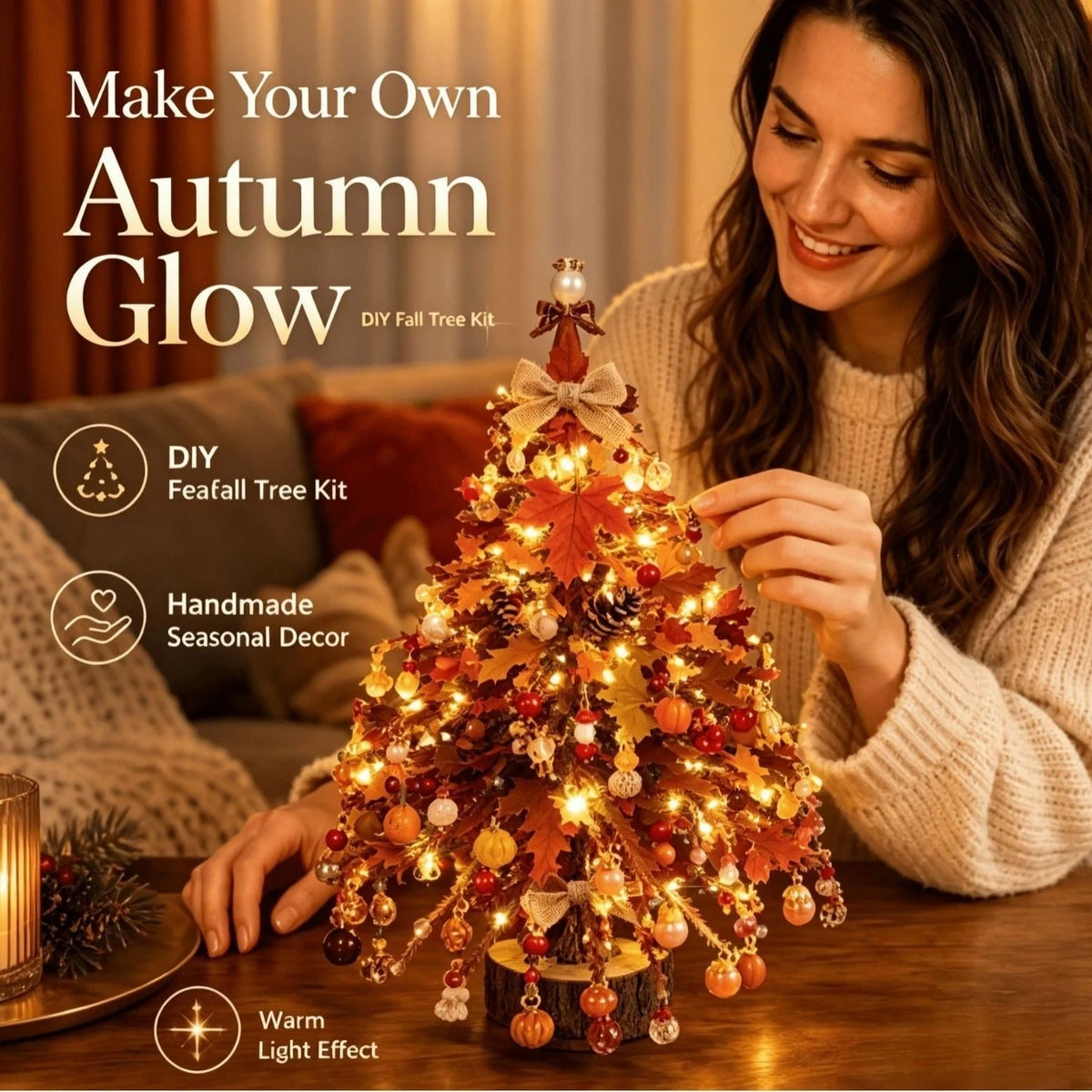 Tabletop Tree Craft Kit Beaded Reusable Seasonal Decor