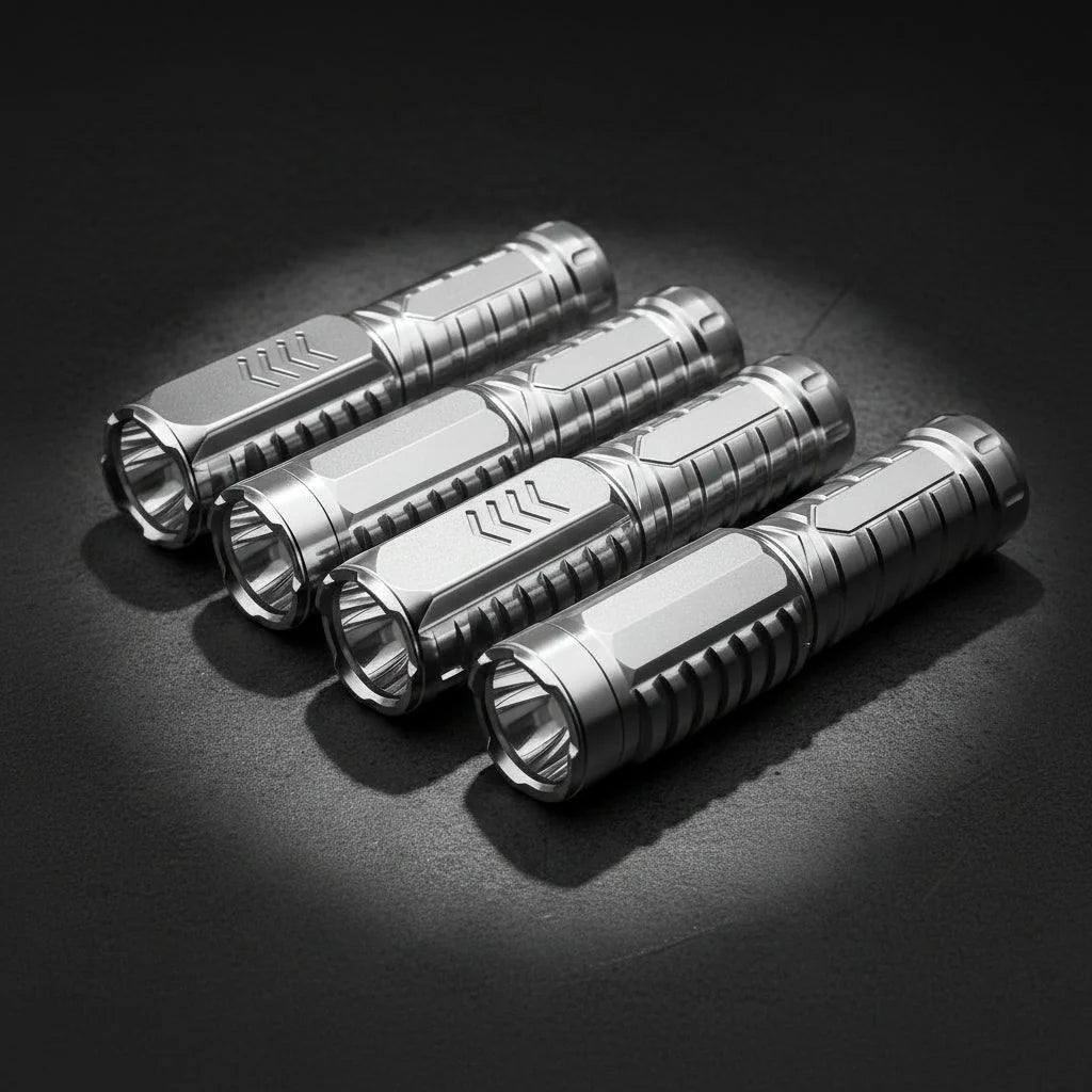Tactical Flashlight Anodised Aluminium Zoomable Beam USB Rechargeable