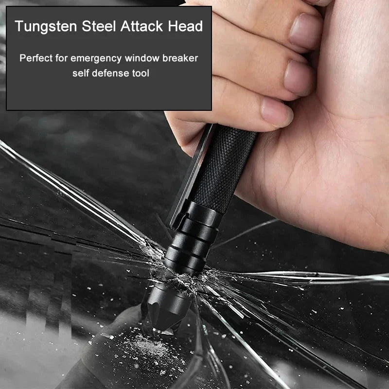 Tactical Pen Aluminum Alloy Tungsten Tip & Whistle