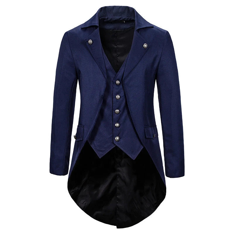 Tailcoat Victorian Swallowtail Integrated Waistcoat Fully Lined