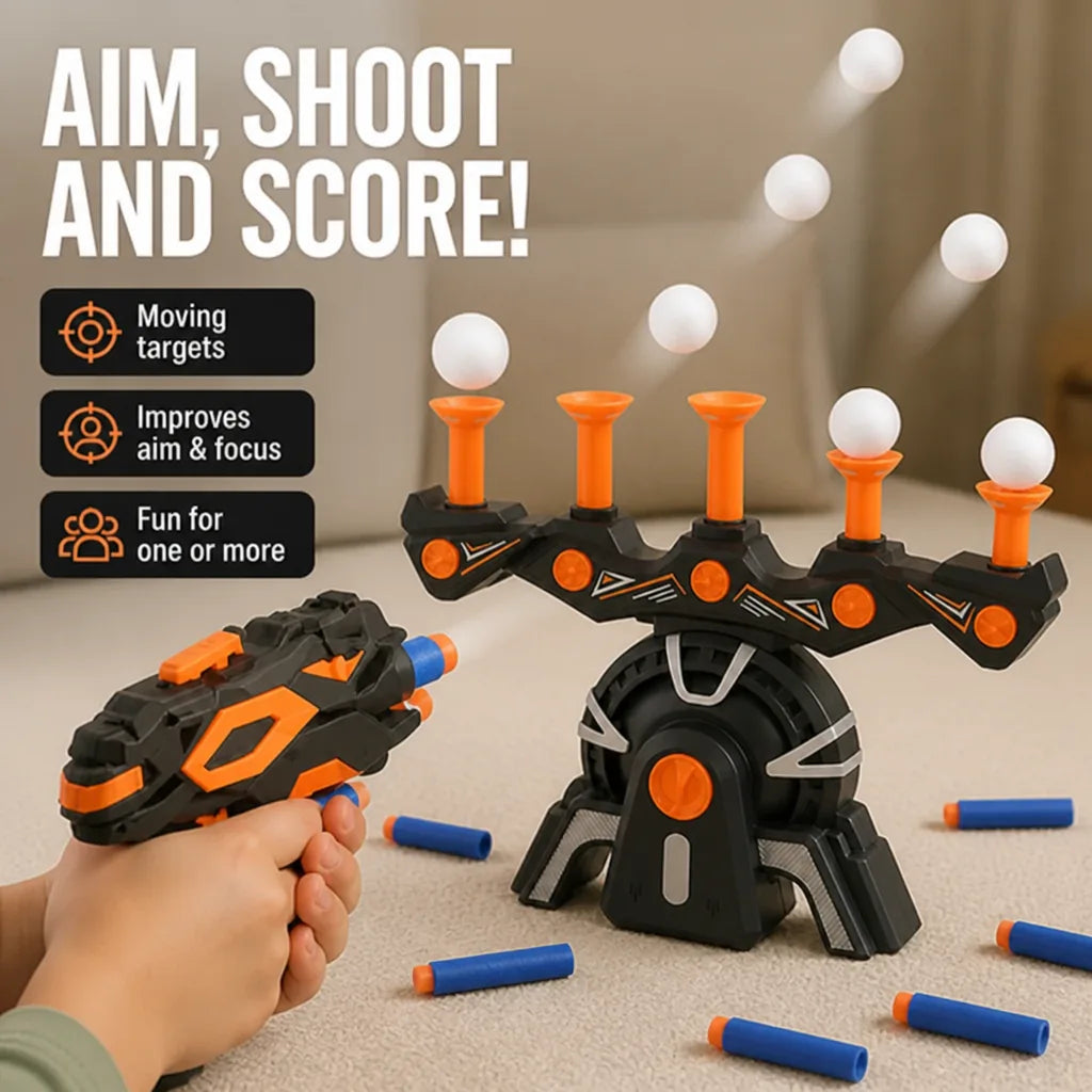 Target Shooting Game Floating Hover Targets Foam Blaster 10 Balls