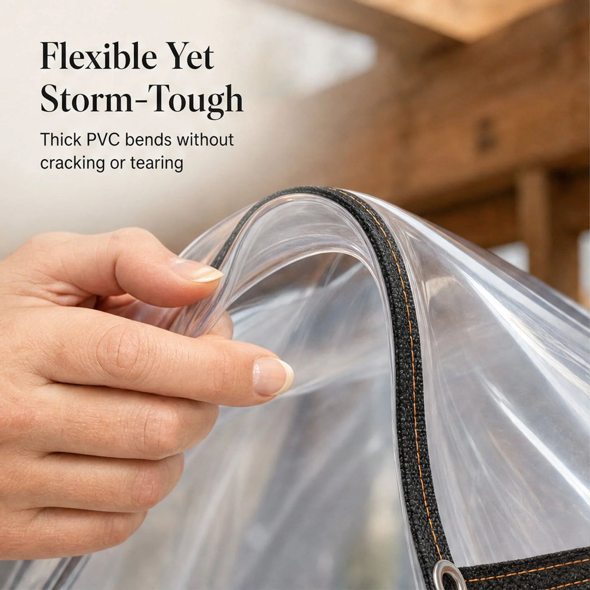 Tarpaulin Clear PVC Weatherproof Reinforced Eyelets