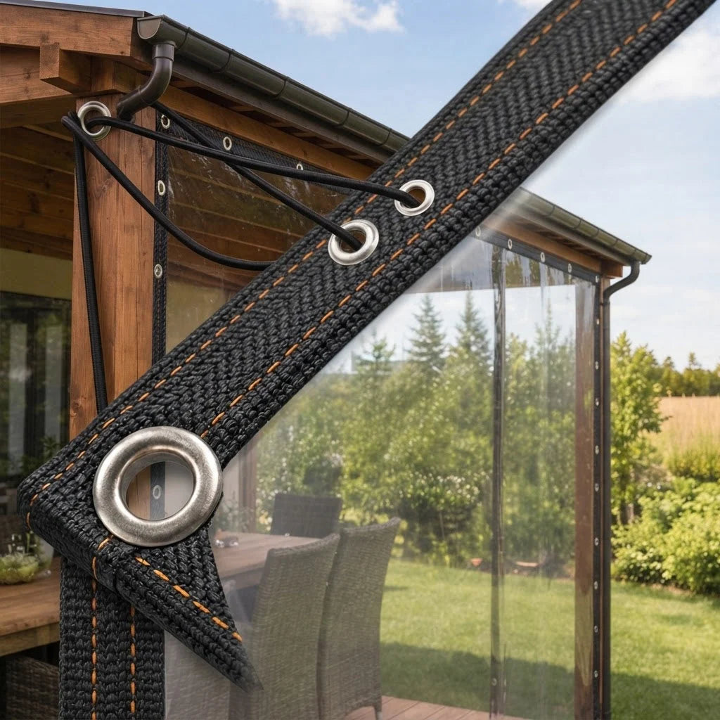 Tarpaulin Clear PVC Weatherproof Reinforced Eyelets