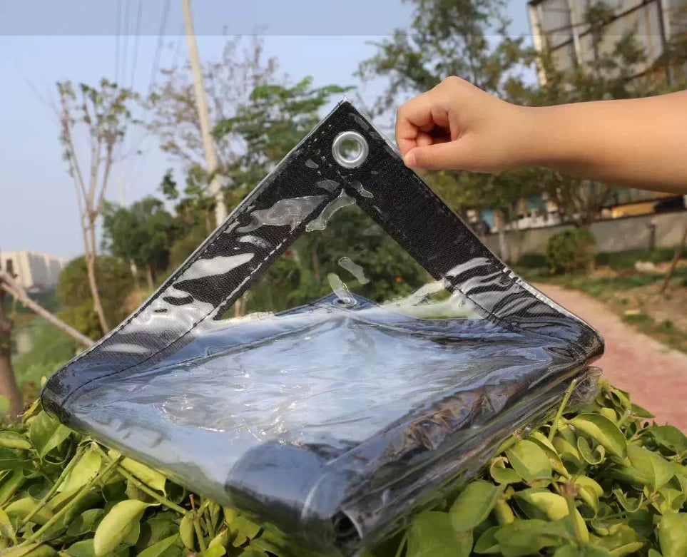 Tarpaulin Clear PVC Weatherproof Reinforced Eyelets
