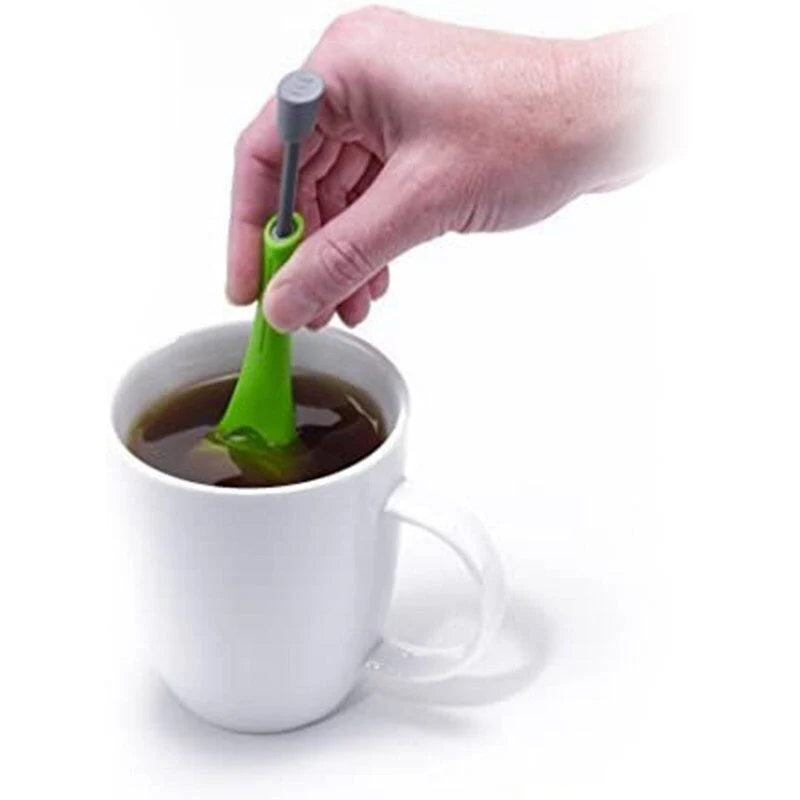 Tea Infuser Built-In Plunger Mesh Cover
