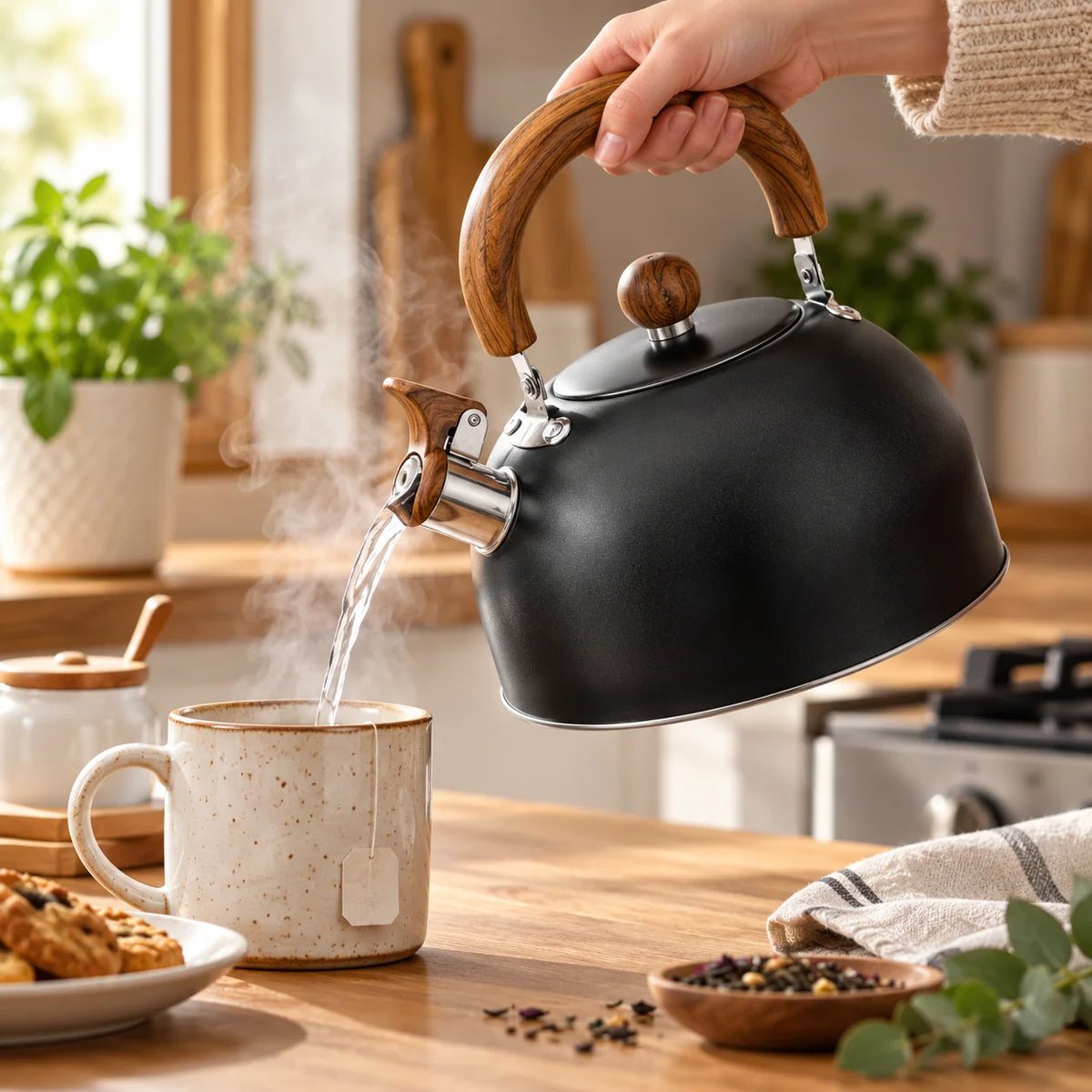 Tea Kettle Stainless Steel Whistling Stovetop 84.5 Fl Oz