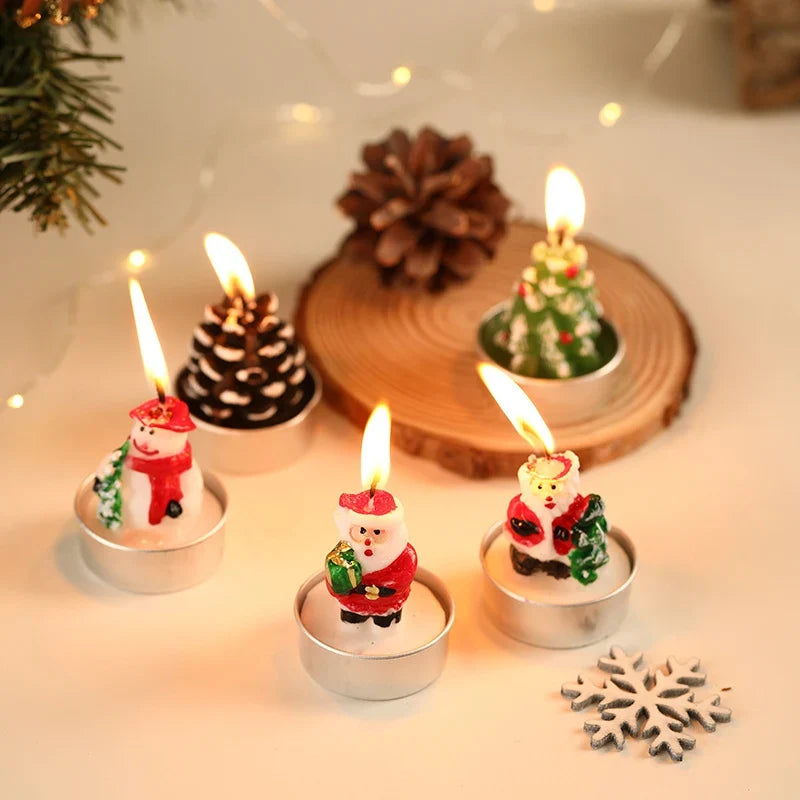 Tea Light Candle Set Detailed Wax Figurines Gift Ready