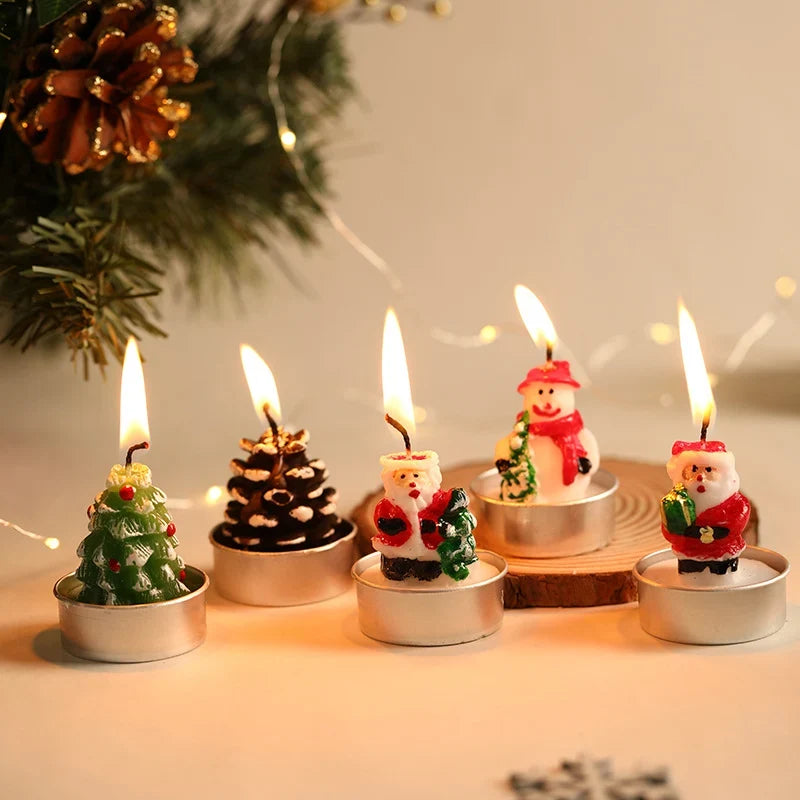 Tea Light Candles Festive Sculptural Metal Cups