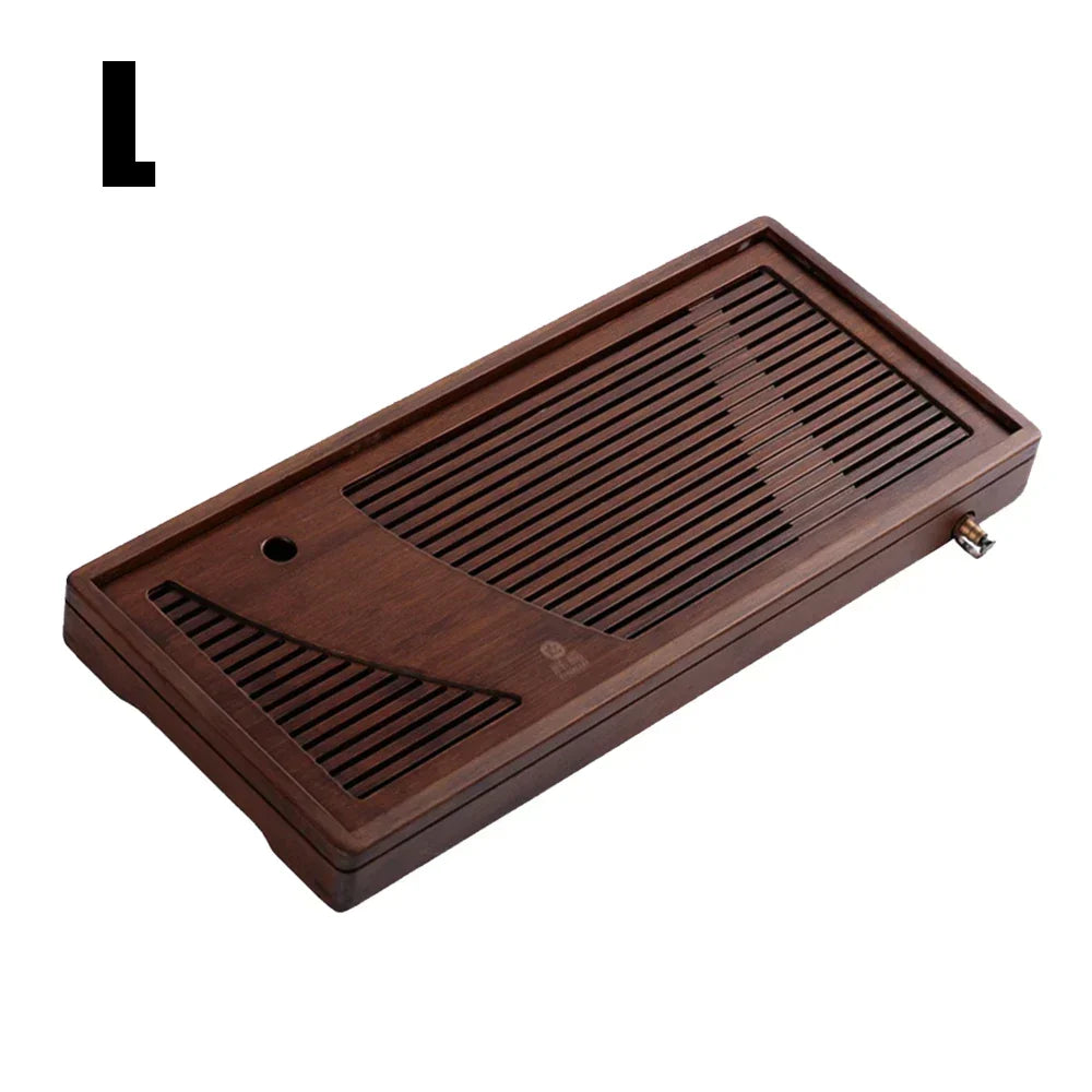 Tea Serving Tray Bamboo Surface Removable Top