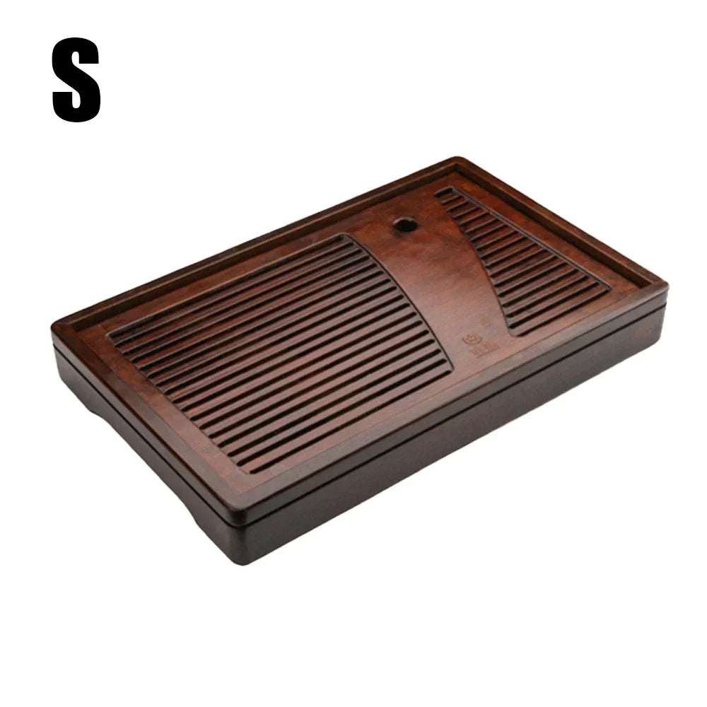 Tea Serving Tray Bamboo Surface Removable Top