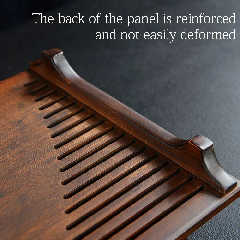 Tea Serving Tray Bamboo Surface Removable Top