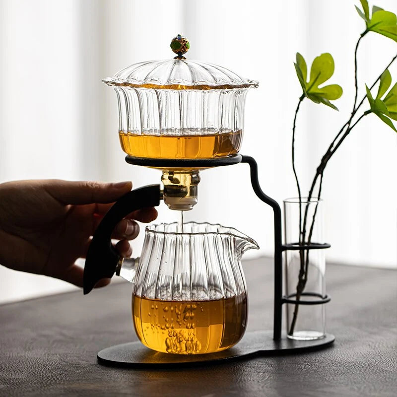 Tea Set Magnetic Semi-Automatic Glass & Metal
