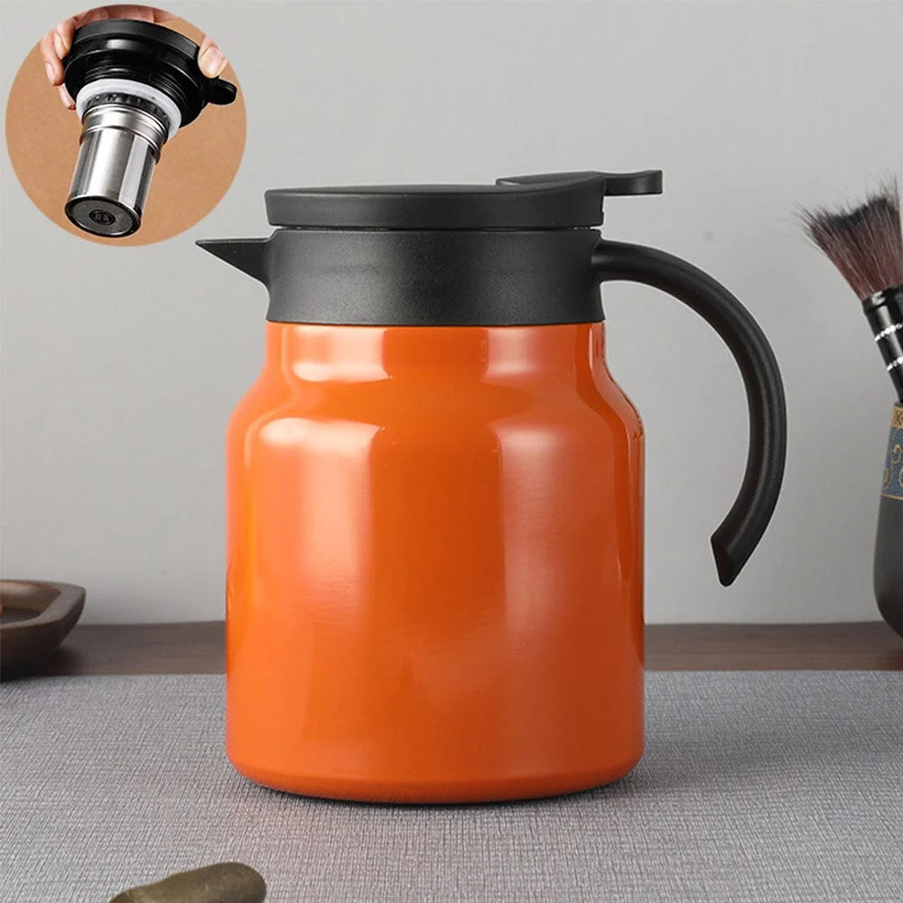 Teapot Double-Wall Insulated Stainless Steel 27.1 Fl Oz