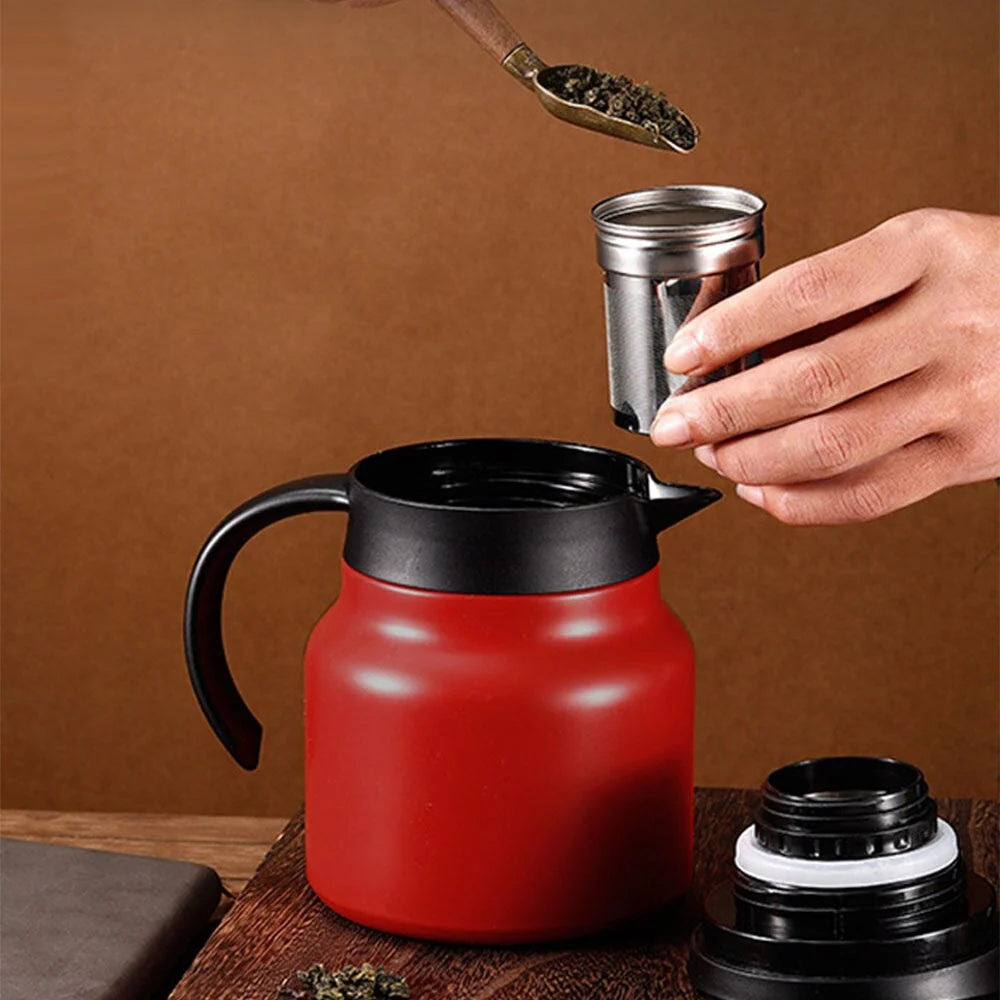 Teapot Double-Wall Insulated Stainless Steel 27.1 Fl Oz