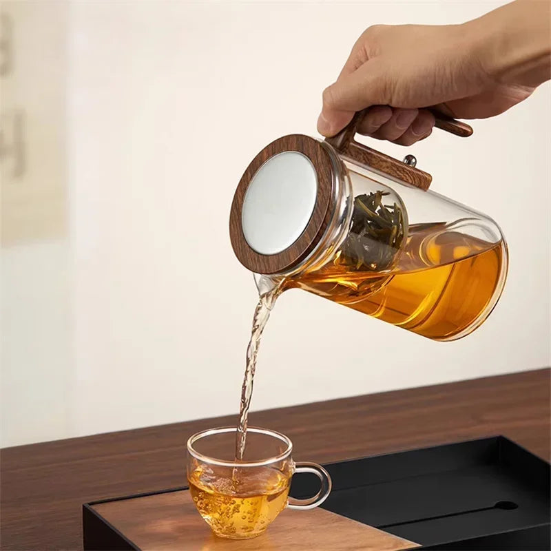 Teapot Glass Body Magnetic Tea Separation