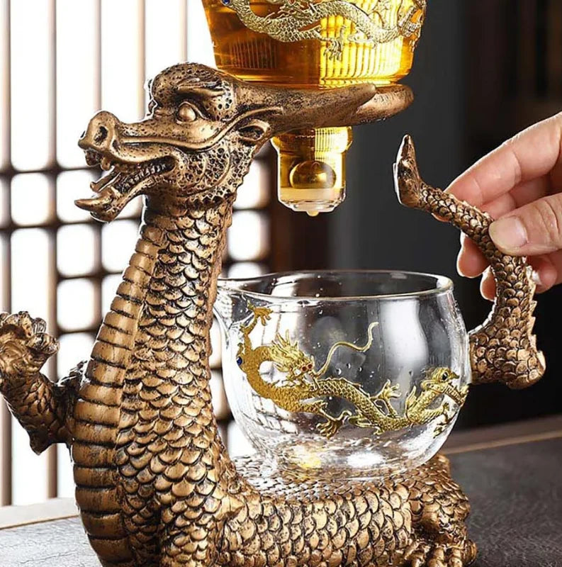 Teapot Glass Magnetic Levitation Dragon Base