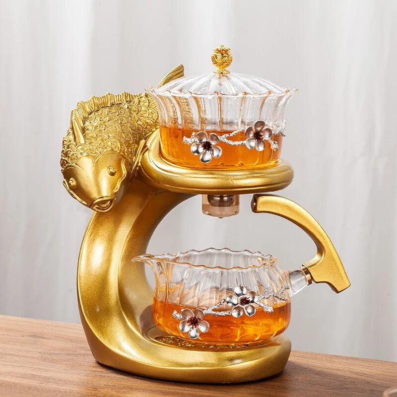 Teapot Glass & Resin Magnetic Fish Design