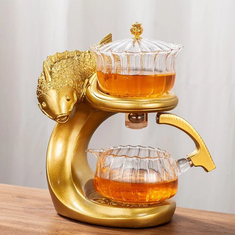 Teapot Glass & Resin Magnetic Fish Design