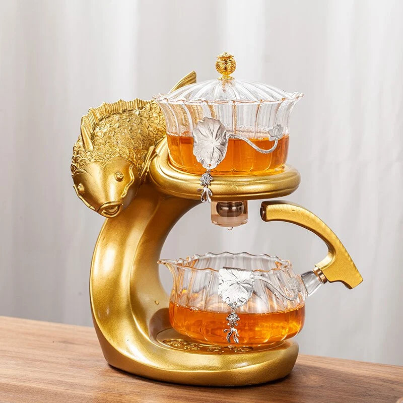 Teapot Glass & Resin Magnetic Fish Design