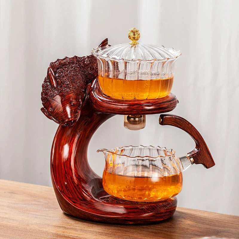 Teapot Glass & Resin Magnetic Fish Design