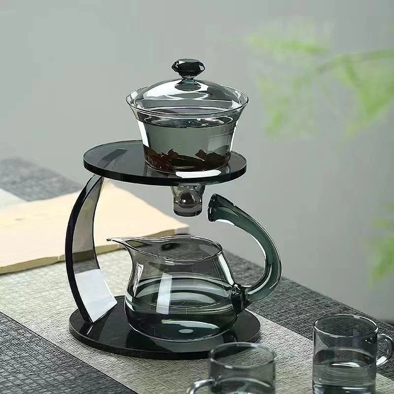 Teapot Set Magnetic Auto-Flow Heat-Resistant Glass