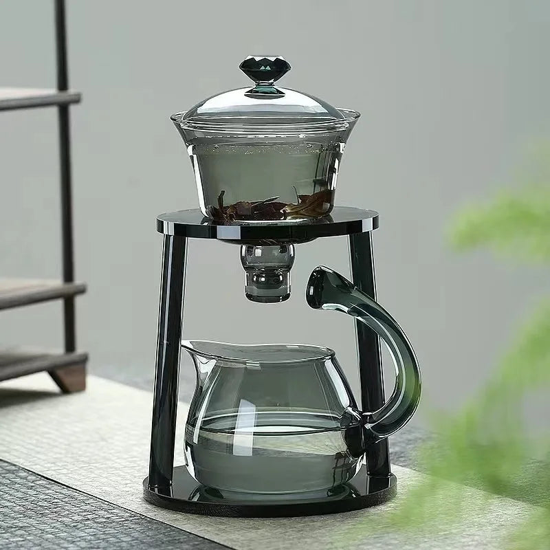Teapot Set Magnetic Auto-Flow Heat-Resistant Glass