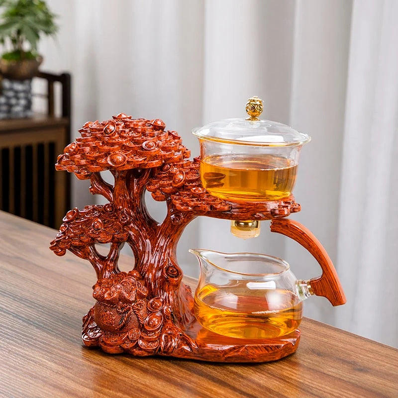 Teapot With Infuser Basket Dragon Design