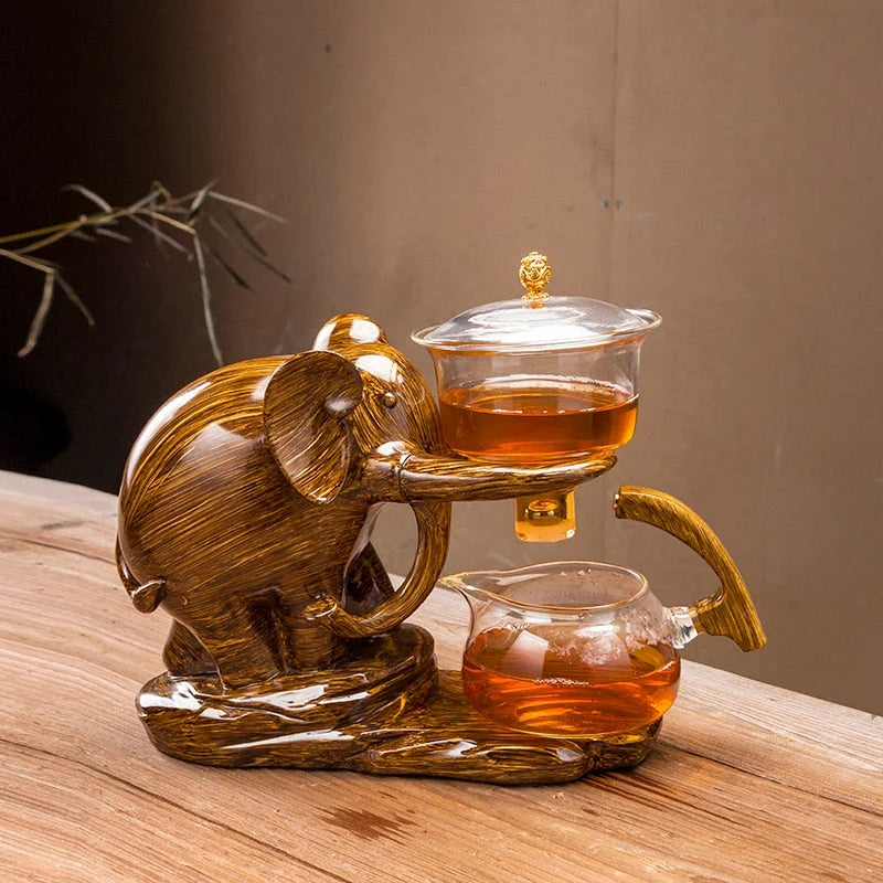Teapot With Infuser Basket Dragon Design