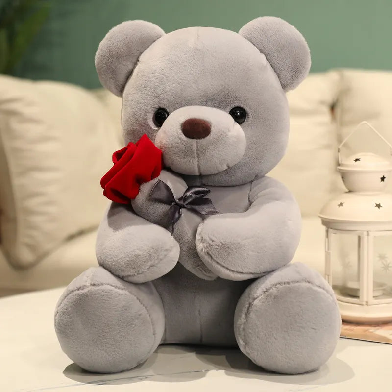 Teddy Bear Artificial Roses Long-Lasting Keepsake