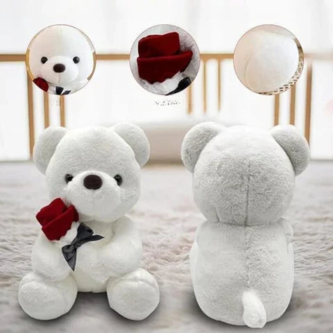 Teddy Bear Artificial Roses Long-Lasting Keepsake