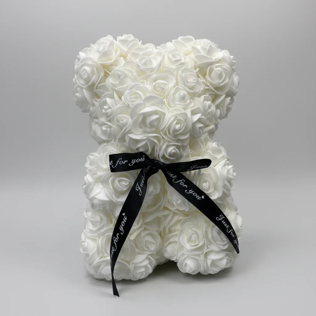 Teddy Bear Rose-Covered Gift-Ready & Low-Maintenance