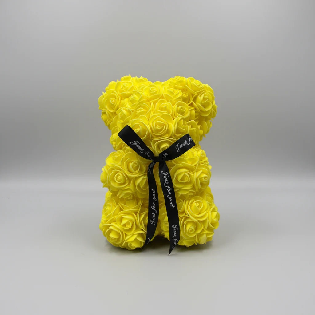 Teddy Bear Rose-Covered Gift-Ready & Low-Maintenance