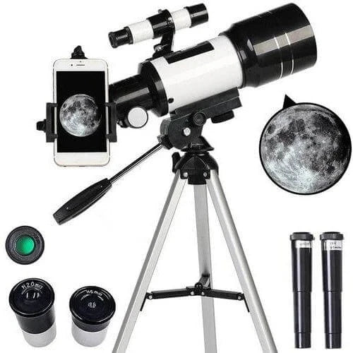 Telescope 150x Magnification Aluminum Tripod & Phone Mount