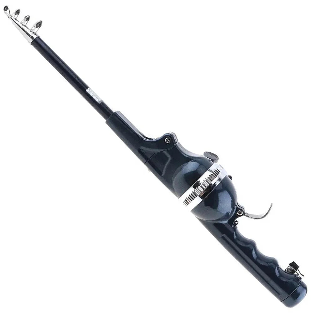 Telescopic Fishing Rod Compact Foldable Fiberglass 55 Inch