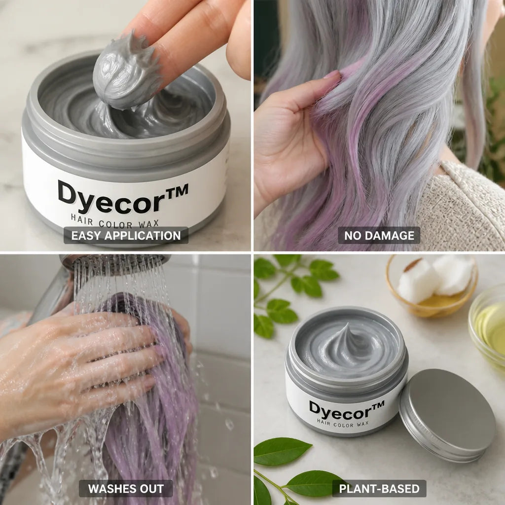 Temporary Hair Color Wax Plant-Based Washable & Non-Toxic