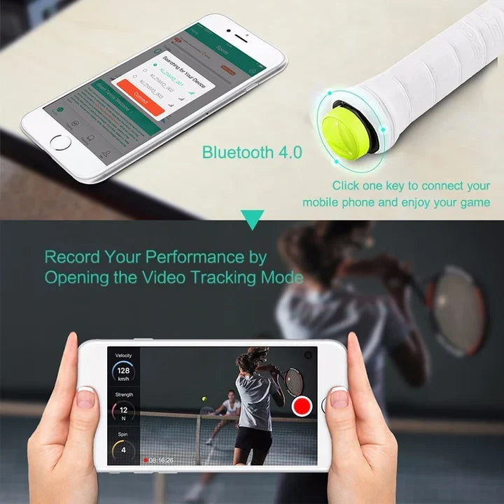 Tennis Racket Sensor Real-Time Swing Data & Video Sync