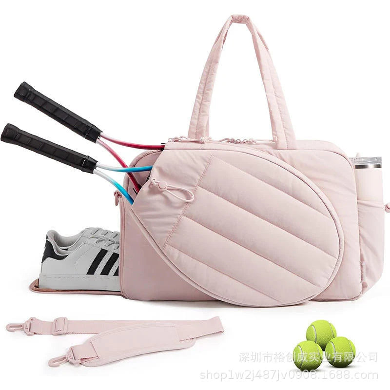 Tennis Racket Tote Bag Weather-Resistant Padded Holds Two Rackets